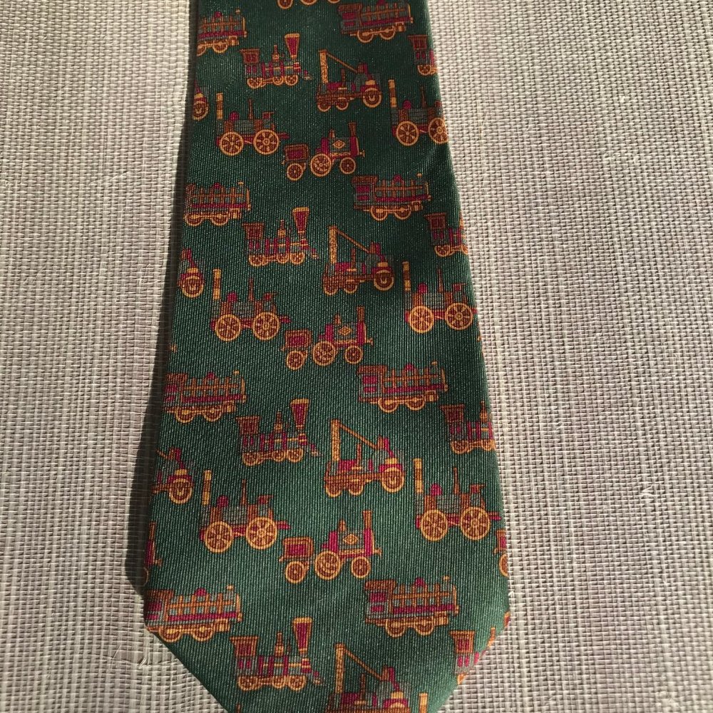 Salvatore Ferragamo Choo Choo Train Locomotive Tie